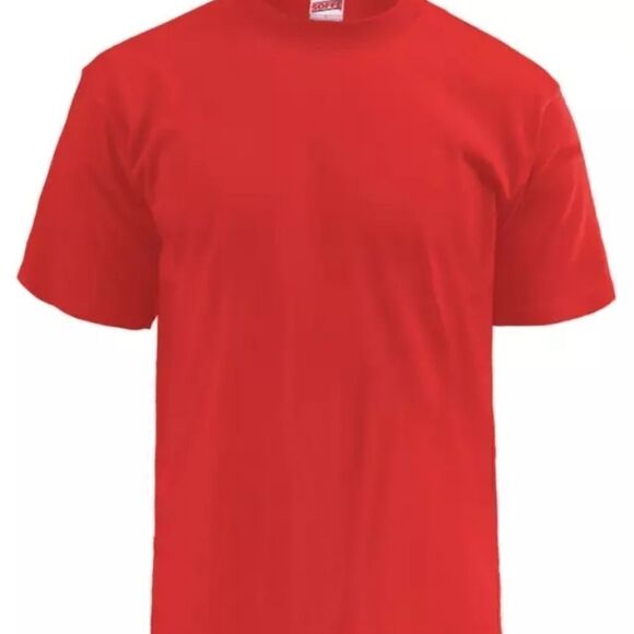 3 Pack Men's Big & Tall Plain Short Sleeved Red Tshirts - Picture 1 of 1